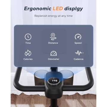 MERACH Exercise Bike, Brake Pad/Magnetic Stationary Bike with Exclusive App, Low Noise Indoor Cyclin...