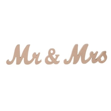 Stylish Mr and Mrs Wooden Wedding Table Signs for Decor
