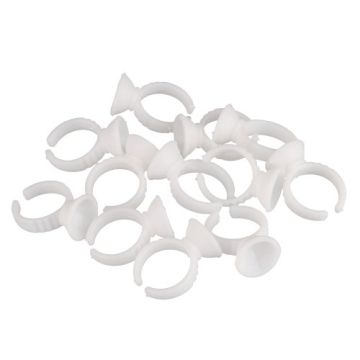Alluring Disposable Glue Rings with Small Wells - Eyelash Extensions (QTY: 50)