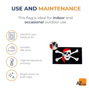 AZ FLAG Pirate Red Bandana Flag - 5x8 Ft Durable Banner