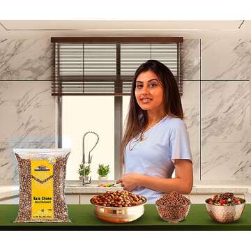 Rani Kala Chana (Desi Chickpeas Chana with skin) 32oz (2lbs) 908g ~ All Natural | Gluten Friendly | NON-GMO | Kosher | Vegan | Indian Origin