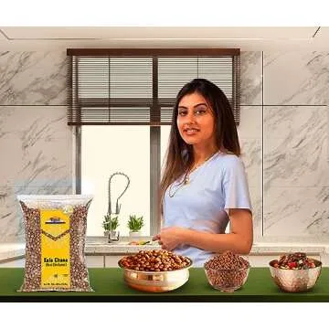Rani Kala Chana (Desi Chickpeas Chana with skin) 32oz (2lbs) 908g ~ All Natural | Gluten Friendly | NON-GMO | Kosher | Vegan | Indian Origin