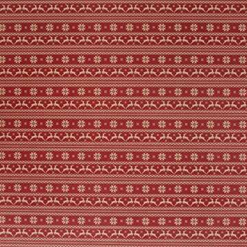 Aimyoo Kraft Christmas Wrapping Paper Jumbo Roll, Red Stripe Reindeer Snowflakes Design, Xmas Gift W...