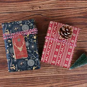 Aimyoo Kraft Christmas Wrapping Paper Jumbo Roll