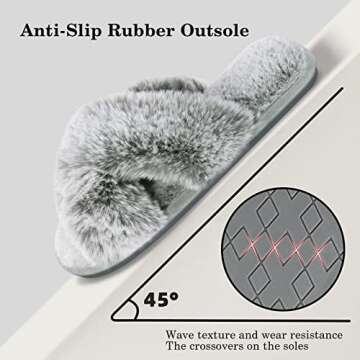 Cozy Women’s Cross Band Slippers - Fluffy Indoor Shoes