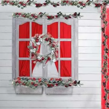 LOHASBEE 5FT Christmas Garland with Pine and Berries