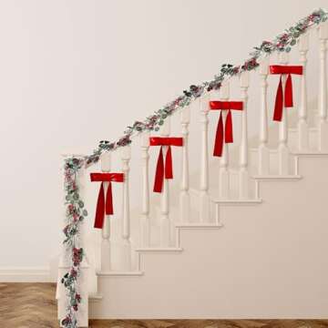 LOHASBEE 5FT Christmas Garland with Pine and Berries