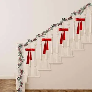 LOHASBEE 5FT Christmas Garland with Pine and Berries