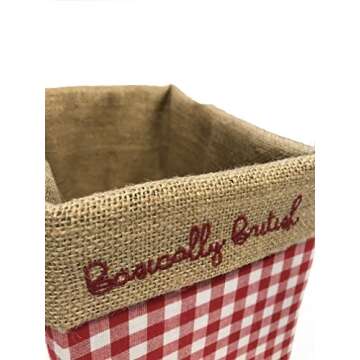The Ultimate British Food in Traditional Hand Embroidered Basically British Box with pair of hand qu...