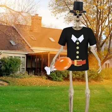 Cuffbow 12ft Giant Skeleton Costume Set for Thanksgiving