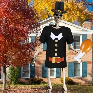 Cuffbow 12ft Giant Skeleton Costume Set for Thanksgiving