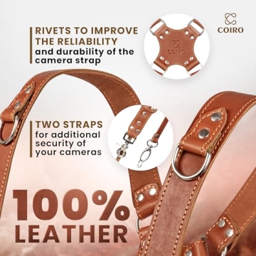 C Coiro Dual Shoulder Leather Camera Harness for Photographers