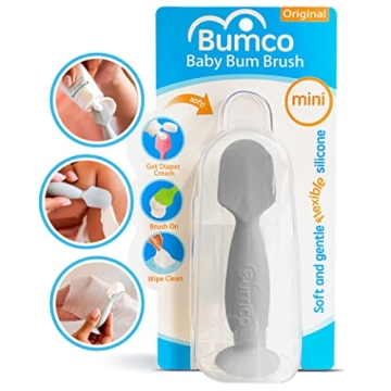 Bumco Mini Diaper Cream Spatula with Case - BPA-Free Butt Spatula Baby, Soft & Flexible Diaper Spatu...