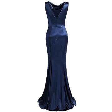 MUXXN Women's Sleeveless Vintage Cocktail Mermaid Bodycon Wedding Prom Evening Party Long Dress Blue...