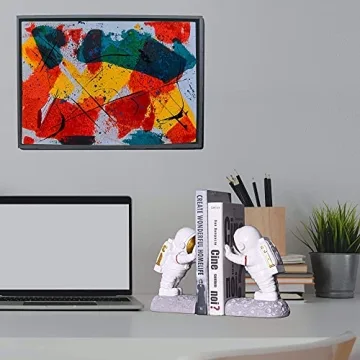 Joyvano Astronaut Bookends - Unique Space Decor for All Ages