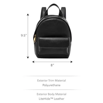 Fossil Blaire Backpack Purse - Elegant Black Leather Backpack