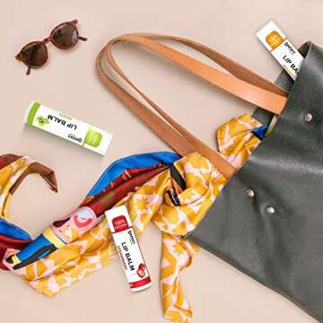 DMSKY 24 Pack Lip Balm, Natural Lip Balm Bulk with Vitamin E and Coconut Oil, Moisturizing Lip Balm for Chapped Lips, Bulk Lip Balm for Women-12 Flavors