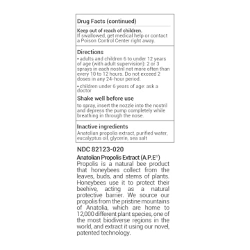 Natural Propolis Nasal Spray for Congestion Relief 1 Fl oz