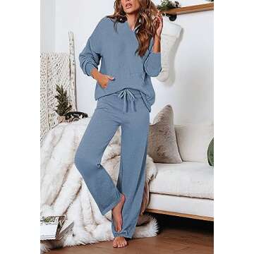 Stylish Women's 2 Piece Knit Lounge Set - Pink Queen