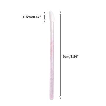 GCQQ 200Pcs Disposable Lip Applicators - Soft Crystal Lip Brushes for Flawless Makeup