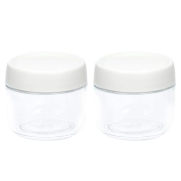 2 Pack Glass Jars with Screw Lids for Salad Dressing, 10oz Overnight Oats, Condiment Sauce, Baby Foo...