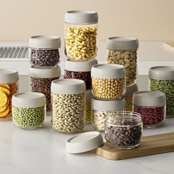 Durable Glass Jars for Meal Prep and Storage Solutions 10oz