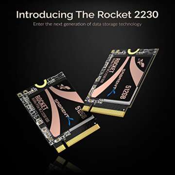 SABRENT Rocket 2230 NVMe 4.0 512GB High Performance PCIe 4.0 M.2 2230 SSD [SB-2130-512GB]