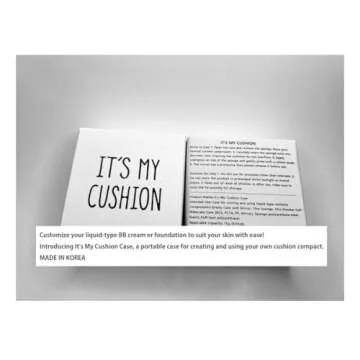 IT'S MY CUSHION Empty DIY Cushion Compact Case - Durable Premium Portable Air Cushion Puff Box, Pink Cosmetic Container with Sponge Powder Puff and Mirror - DIY Custom Makeup Compact Case (15g)