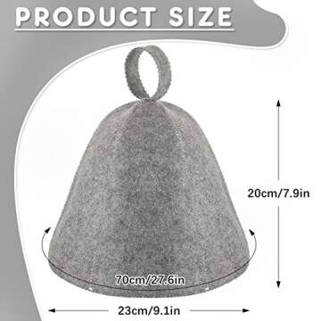 JaGely 2 Pcs Sauna Hat Vaporarium Hat Sauna Wool Hat Russian Banya Cap for Men Women Bath Accessorie...