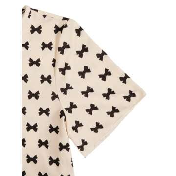 Verdusa Women's 2-Piece Button Down Short Sleeve Ditsy Floral Button Front Sleepwear Loungewear PJ Set