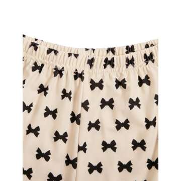 Verdusa Women's 2-Piece Button Down Short Sleeve Ditsy Floral Button Front Sleepwear Loungewear PJ Set