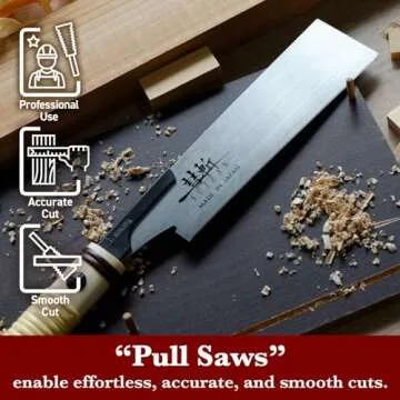 SUIZAN Flush Cut Saw 7" - Professional Japanese Pullsaw Handsaw Woodworking Tools