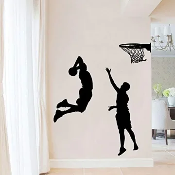 BooDecal Basketball Slam Dunk Wall Decals for Home Decor