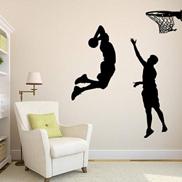 BooDecal Basketball Slam Dunk Wall Decals for Home Decor