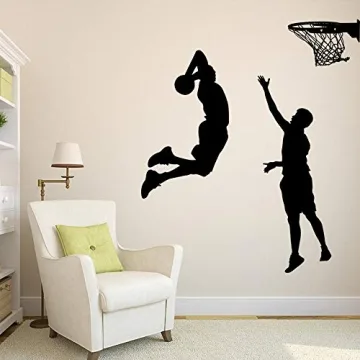 BooDecal Basketball Slam Dunk Wall Decals for Home Decor