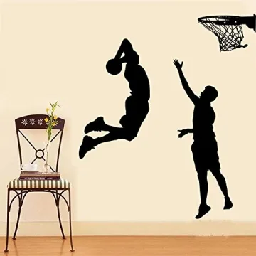 BooDecal Basketball Slam Dunk Wall Decals for Home Decor