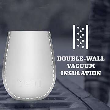 YETI Rambler 10 oz Wine Tumbler, Vacuum Insulated, Stainless Steel with MagSlider Lid, Cosmic Lilac