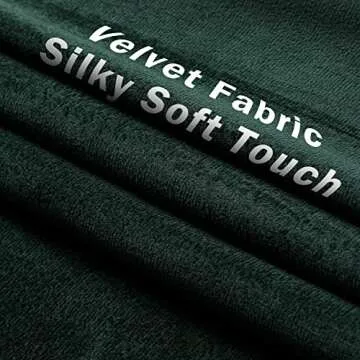 Victree Velvet Curtains for Bedroom, Blackout Curtains 52 x 96 inch Length - Room Darkening Sun Light Blocking Grommet Window Drapes for Living Room, 2 Panels, Dark Green