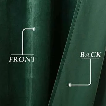 Victree Velvet Curtains for Bedroom, Blackout Curtains 52 x 96 inch Length - Room Darkening Sun Light Blocking Grommet Window Drapes for Living Room, 2 Panels, Dark Green