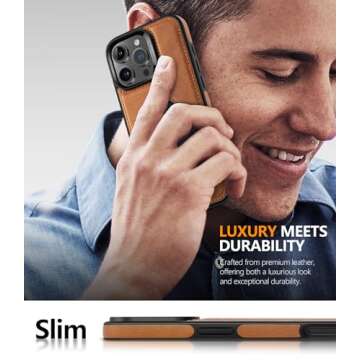 VAUSERDY Phone Case for iPhone 16 Pro Max Leather