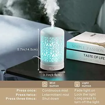 Elegant White Ceramic Essential Oil Diffuser for Home
