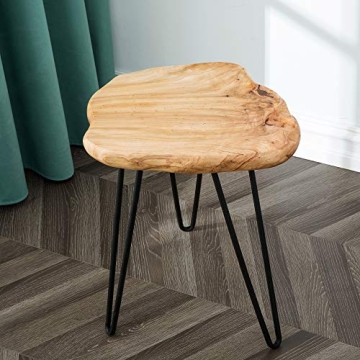 Greenage Cedar Roots Small Stool Side Table for Home Decor