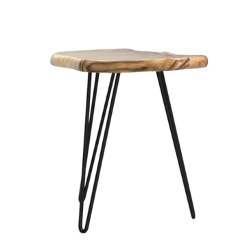 Greenage Cedar Roots Small Stool Side Table for Home Decor