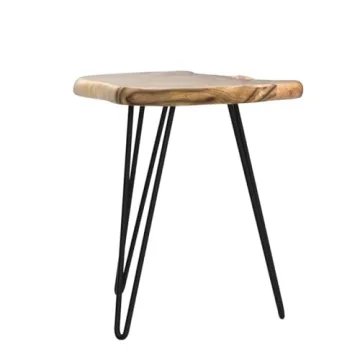 Greenage Cedar Roots Small Stool Side Table for Home Decor