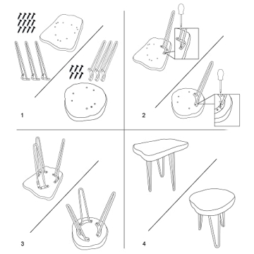 Greenage Cedar Roots Small Stool Side Table for Home Decor