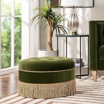 Stylish Jennifer Taylor Yolanda 24" Round Ottoman