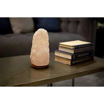 Authentic Natural Himalayan Salt Lamp 7-9" 7-9 lbs Hand Crafted by Ambient Natural Crystal Salt Rock with UL Listed Dimmer Switch …