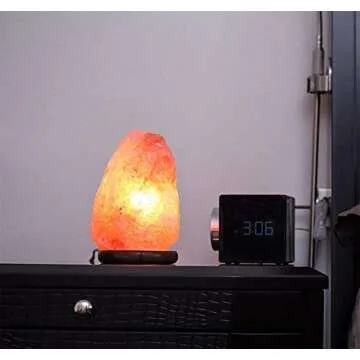 Authentic Natural Himalayan Salt Lamp 7-9" 7-9 lbs Hand Crafted by Ambient Natural Crystal Salt Rock with UL Listed Dimmer Switch …