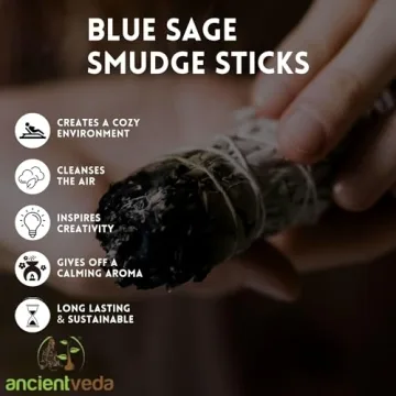 Ancient VEDA Premium Blue Sage Smudge Sticks 3 Pack