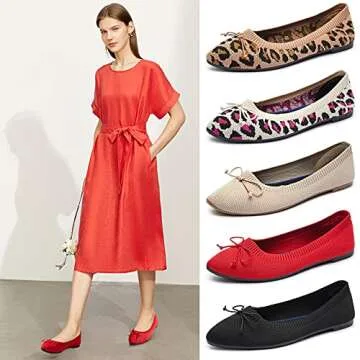 Shupua Women’s Stylish Pointed Toe Bow Flats